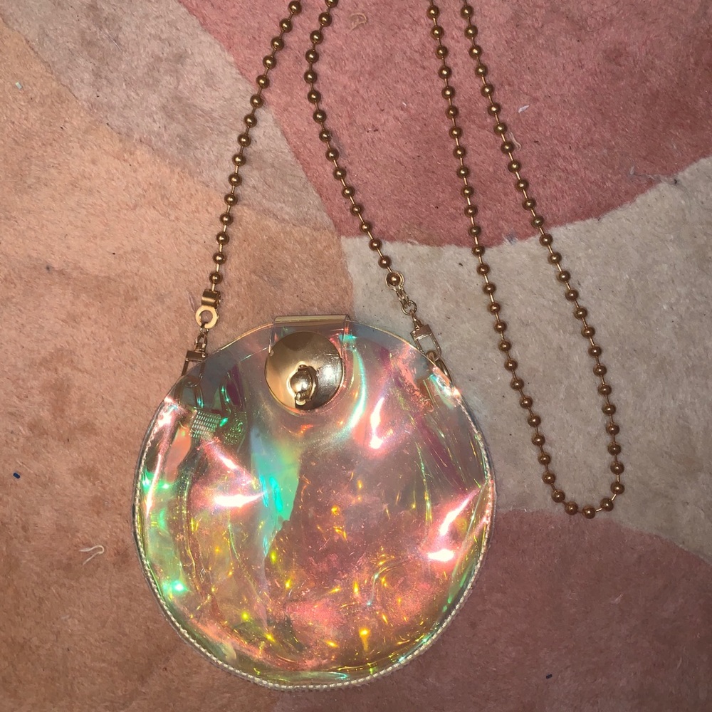 Iridescent cleat crossbody